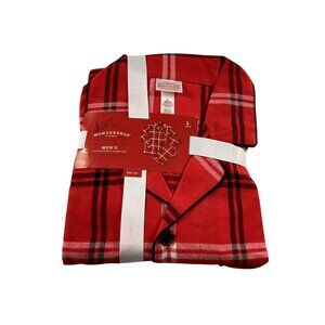 Mens Wondershop Red Plaid 2-Piece Family Sleep Set Size L